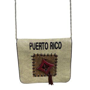 Unbranded Women’s Grey Puerto Rico Crossbody Bag with Diamond-Shaped Accents SzS